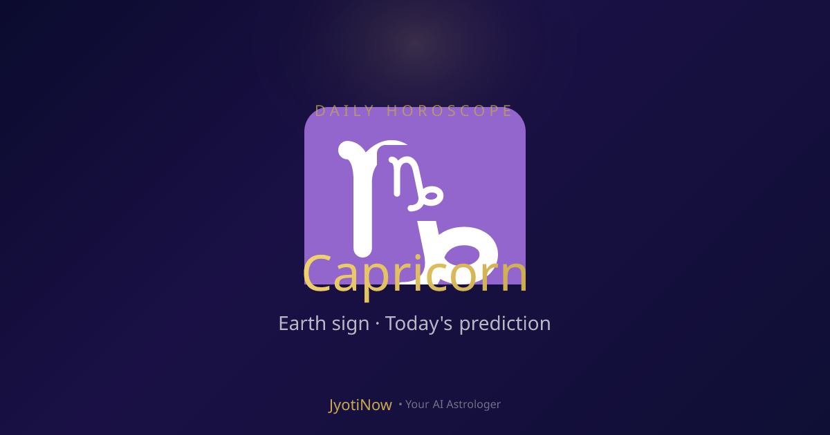 Free Capricorn Daily Horoscope Today — Love, Career & Health | JyotiNow